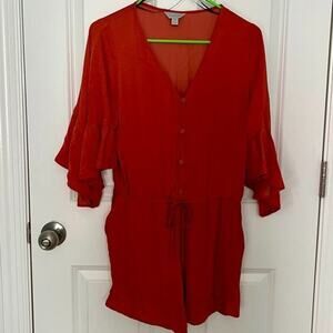 Belle Sky XS Raw Silk Romper